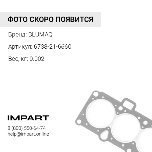 6738-21-6660 Прокладка BLUMAQ