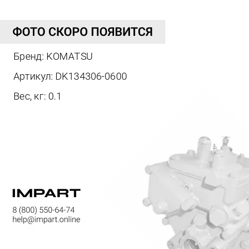 DK134306-0600 ПОДШИПНИК СКОЛЬЖЕНИЯ ВАЛОВ KOMATSU
