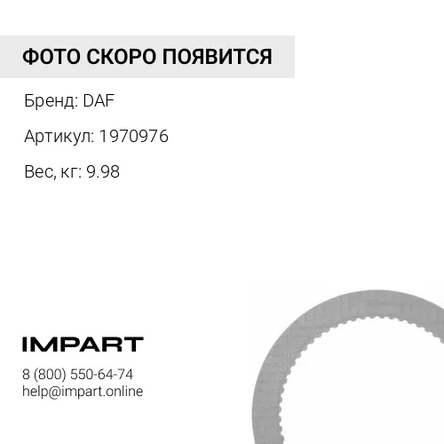 1970976 Колодки дискового тормоза 29319 DAF